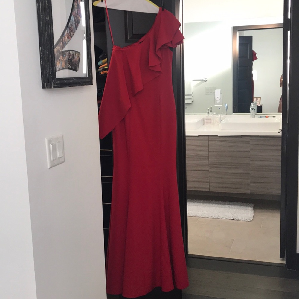 Beautiful red one shoulder dress